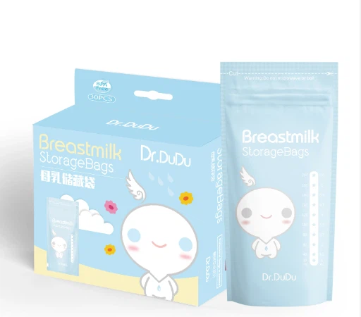 אריזת סטנד אפ מפלסטיק בהדפסה אישית לשימוש חוזר לחיות מחמד/Pe ללא BPA שקיות אחסון חלב אם